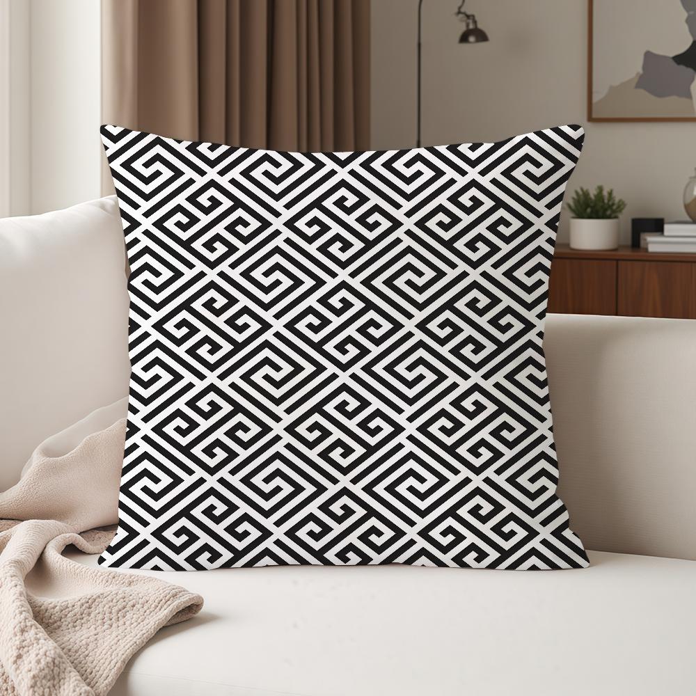 Greek Style Pattern Pillow Case Suitable For Bedrooms Living Rooms Cars Home Decoration