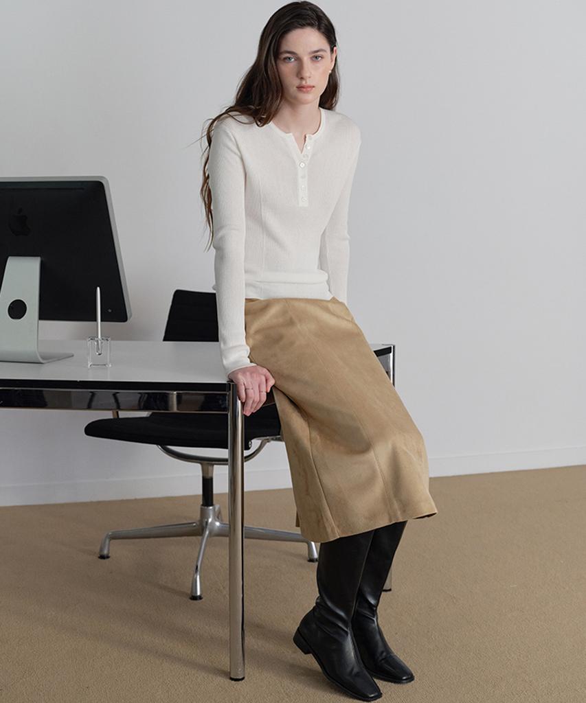JUCYJUDY Henley Neck Knit Jzkt021C