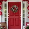 Spring Summer Wreath Door Artificial Floral 17.72inch Wall Hanging Garland Flower for Bedroom