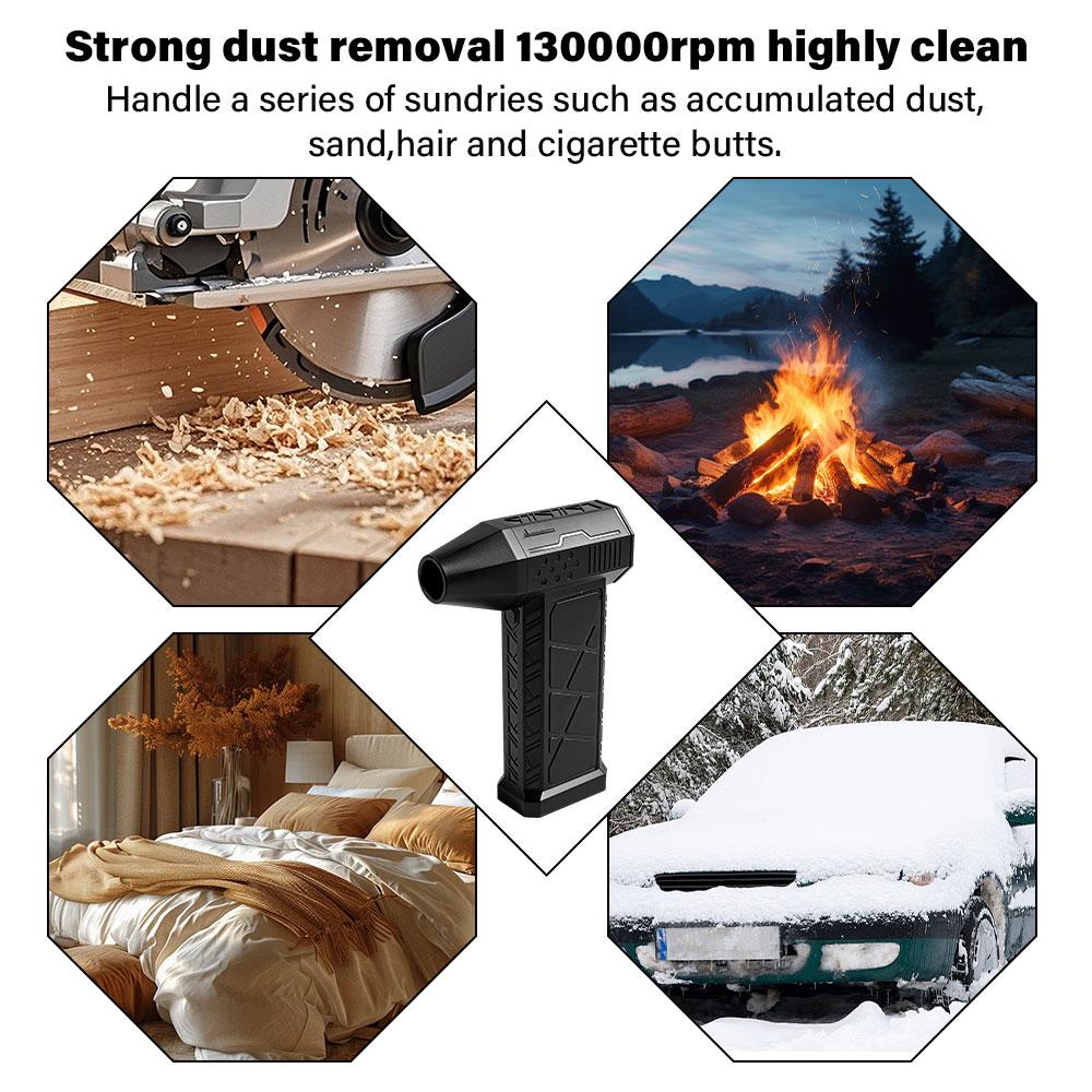 New 130000RPM Mini Fan Electric Air Duster Adjustable wind speed Portable Turbo Violent Blower Rechargeable Car Cleaning