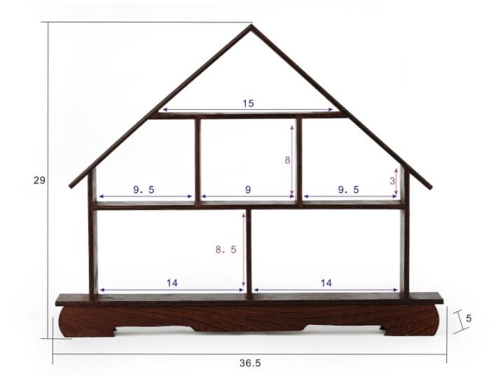 Рамка для демонстрации маленьких статуэток, Рамка для демонстрации чайного сервиза из массива дерева, Рамка для демонстрации изделий ручной работы, Рамка для хранения