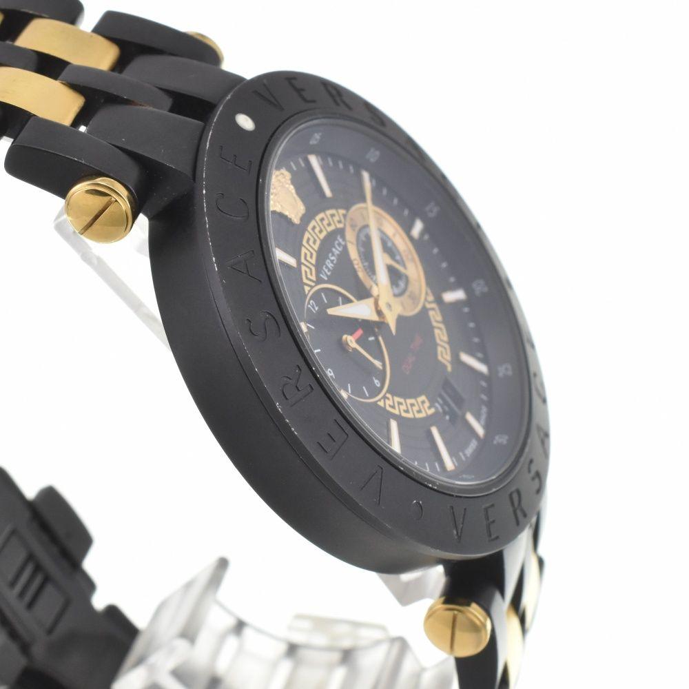 Used Lower Price Versace VERSACE VEBV00619 V Race Dual Time Chronograph Date Quartz Men's Good Product Box and Warranty Included #142818