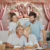 Elegante 80. Geburtstag Banner - Polyesterfaser, Roségold und Diamant Digitaldesign, Geburtstagsparty Dekoration