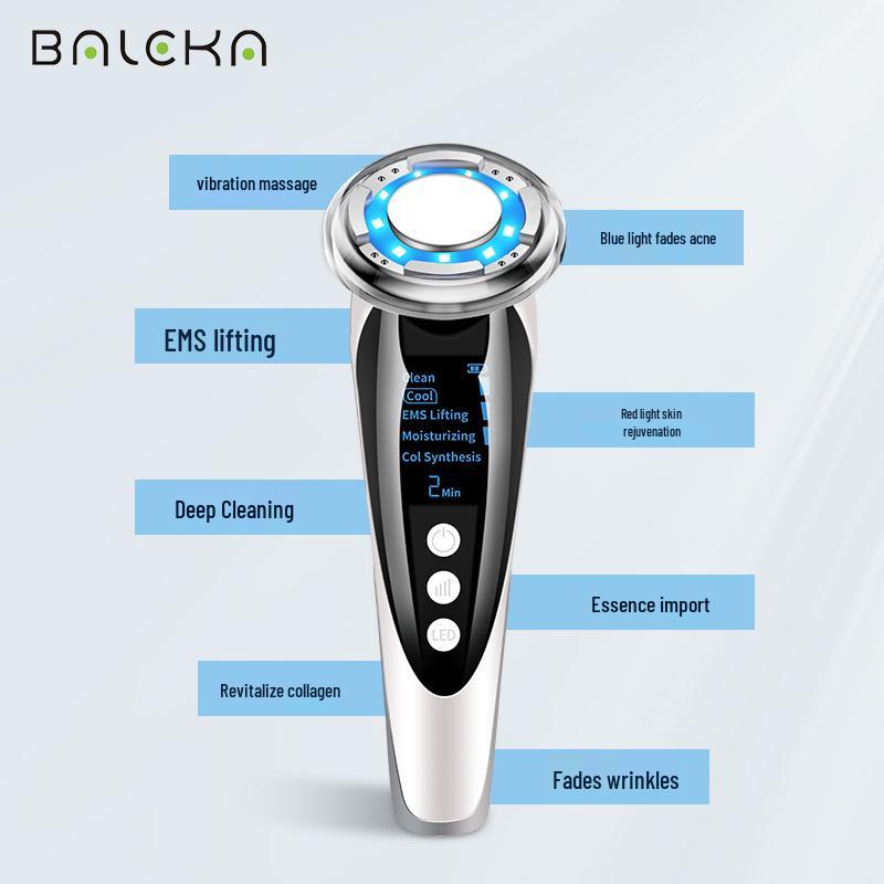 Red & Blue Light Cold/Hot Beauty Device with EMS Lifting and Thermal Conduction for Skincare