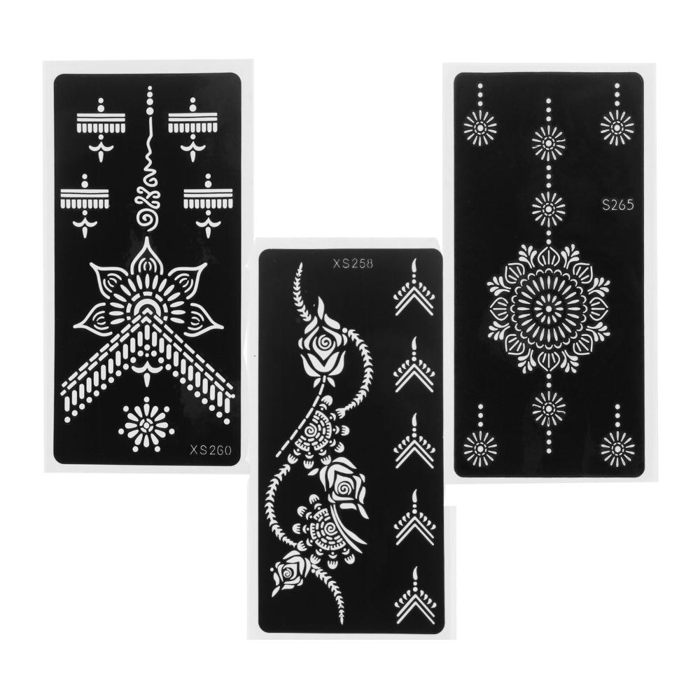 

Менди индийский стиль красота шаблон хны наклейка DIY боди-арт временная ручная наклейка татуировки трафареты