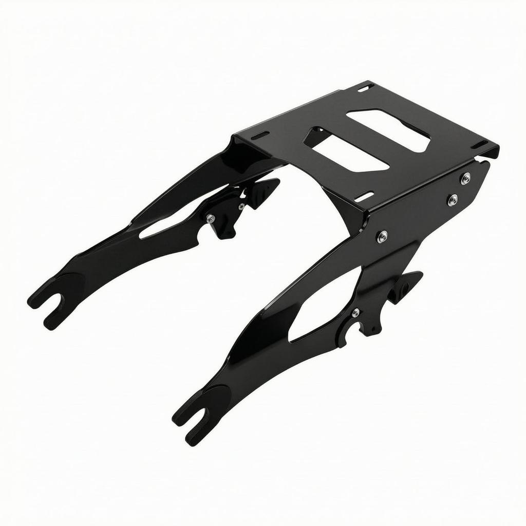 Motorcycle Luggage Rack with Support Arms Versatile Rear Cargo Carrier Bolt-On