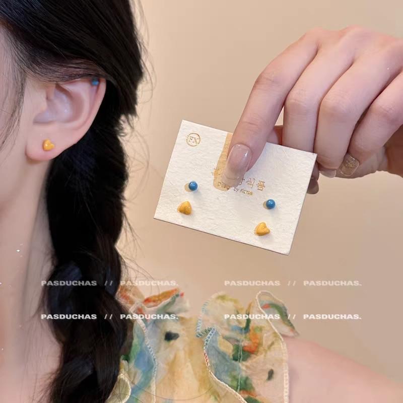 Ins Wind Pearl Love Earrings Women's Exquisite Niche Versatile High-end Stud Earrings 925 Silver Needle Explosive Earrings Wholesale