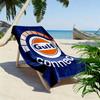 Logo del marchio Gulf asciugamano da spiaggia morbido da bagno da mare assorbente asciugamano da bagno stampa comfort moda asciugamani per viaggi e vacanze