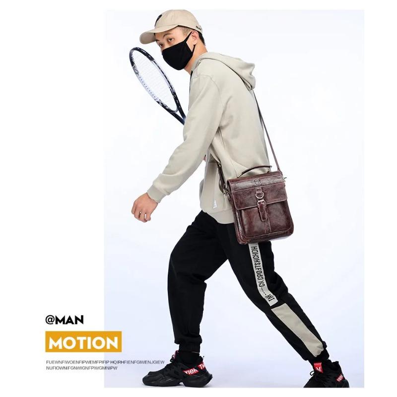 BULLCAPTAIN 2024 Брендовая кожаная мужская сумка Повседневная деловая кожаная мужская — фото 11