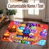 Custom Name Text Crystal Velvet Rug,Blox Fruits Soft Plush Decorative Non Slip Floor Carpet
