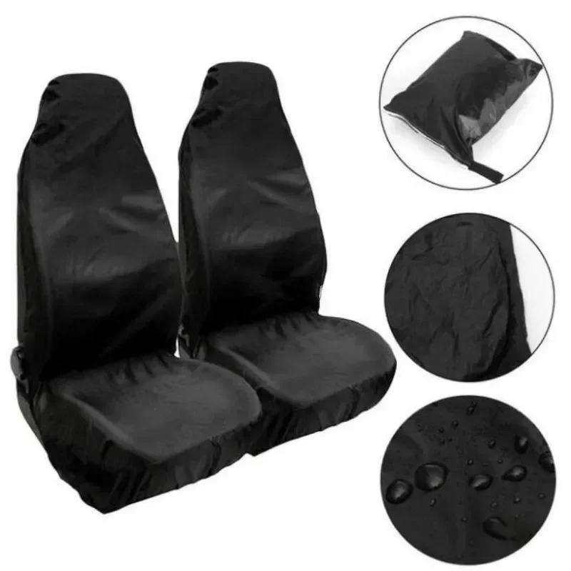 2PCS Heavy Duty Car Front Seat Protector Cover Universal Waterproof Breathable Auto Seat Covers Cushion Protector