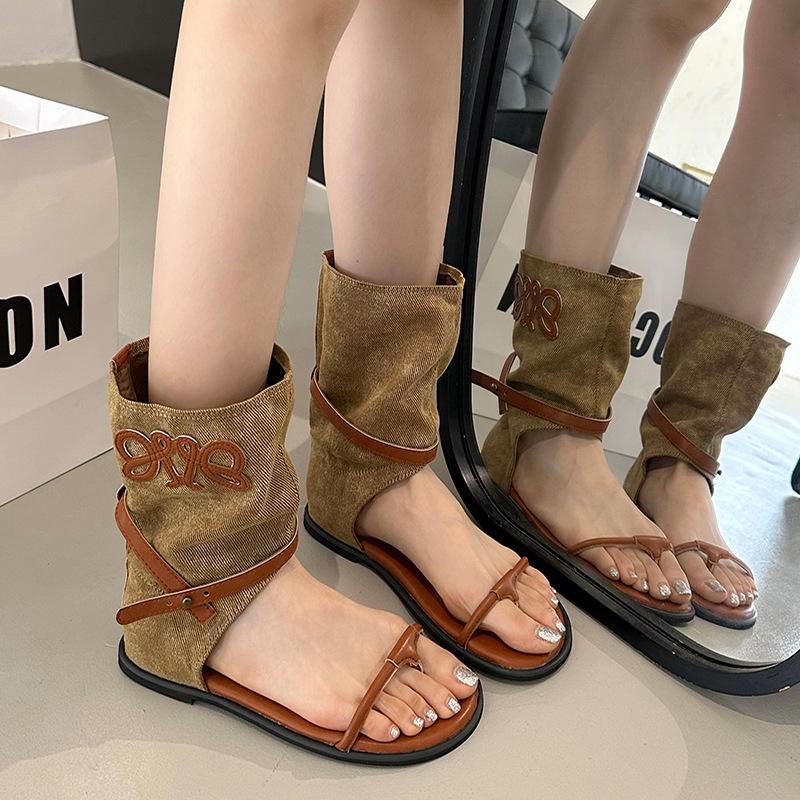 New Women's Vintage Western Wear Comfortable Fashion Hundred Cowboy Boots - Sandals Boots Roman Style Long Boots