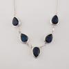 London Blue Topaz Gemstone Silver Bracelet 925 Sterling Silver Handmade Necklace Partywear Necklace RN-1-10