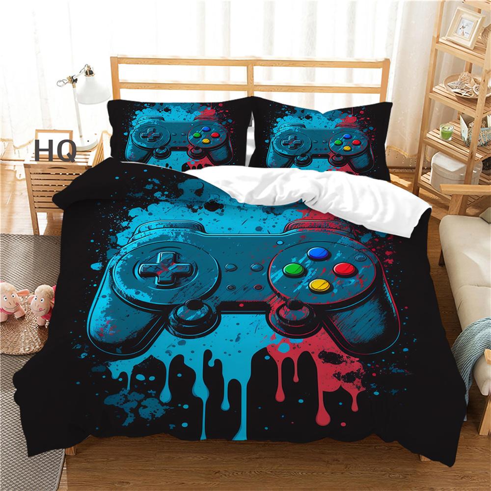 Spielkonsole Bedruckte Tagesdecken Twin Size Fashion Home Bettwäsche Polyester Cartoon Bettwäsche Bettset Abdeckung