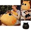 Cute Black Cat Dumpling Pillow Plush Toy Stuffed Animal Doll