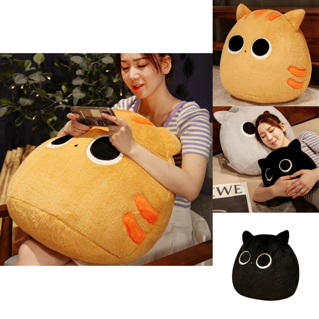 Cute Black Cat Dumpling Pillow Plush Toy Stuffed Animal Doll