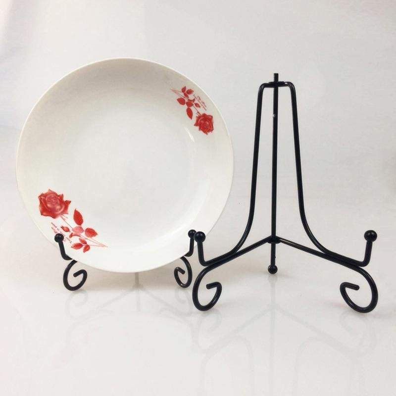 1Pcs Home Decoration Photo Pedestal Book Holder Display Stand Black Iron Plate Rack Easel