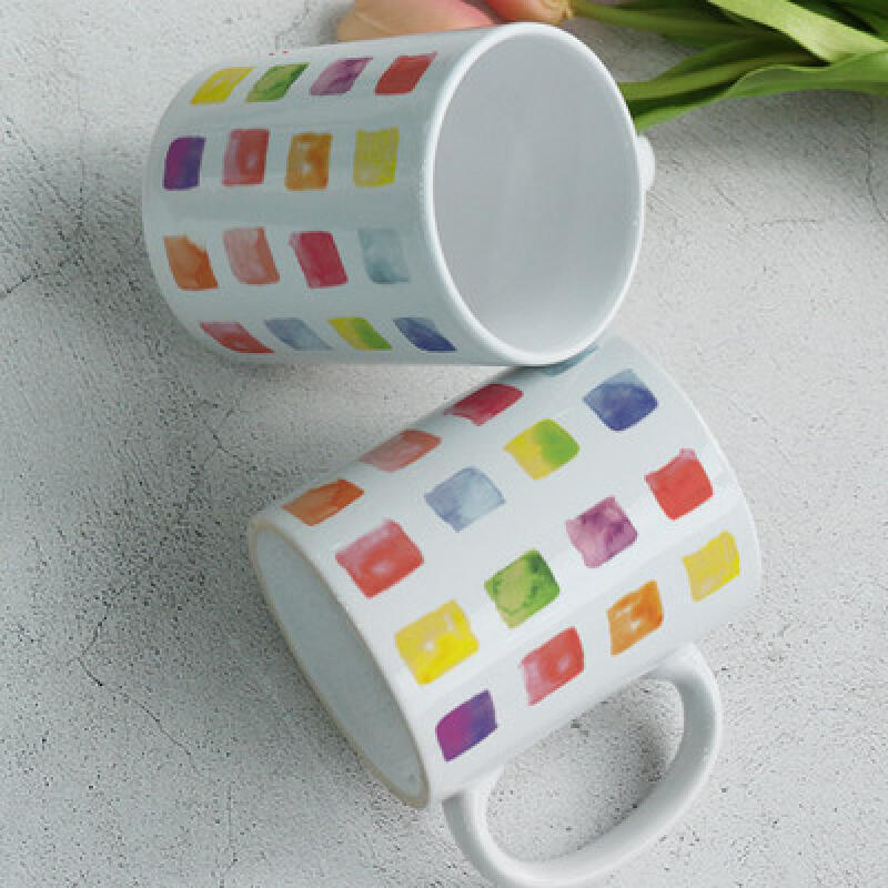 cs664-Design Mug 2p-Colorful Square Pattern