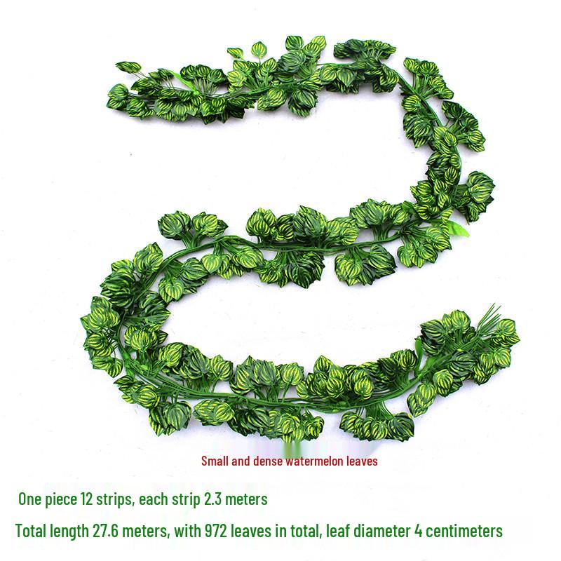 Efeutute Weinblätter Künstliche Deckenranke mit Rattan und Grünem Laub