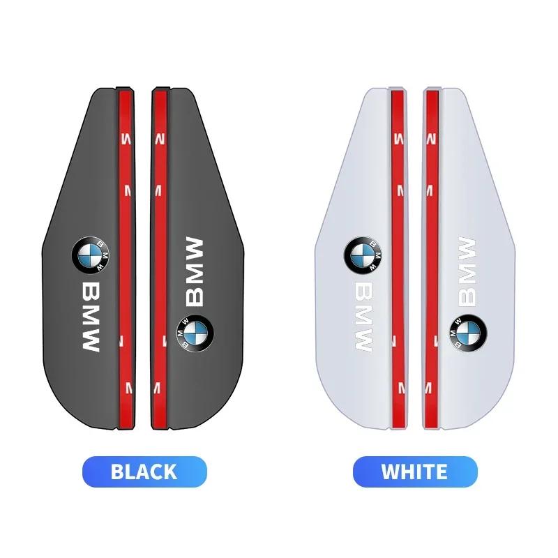 2PCS Transparent Auto Parts Rearview Mirror Protector Rain Eyebrow Visor Cover For BMW M 1 2 3 4 Series M Power X1 X5 X6 F30 E90