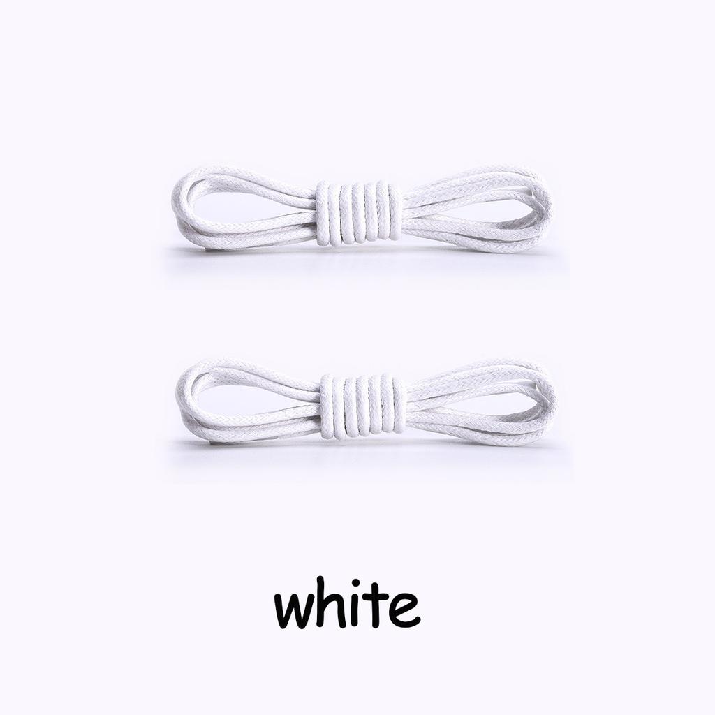 Round Thin Waxed Shoelaces for Leather Shoes, Martin Boots & Work Boots, Waterproof Wax Coated Leather Shoelaces