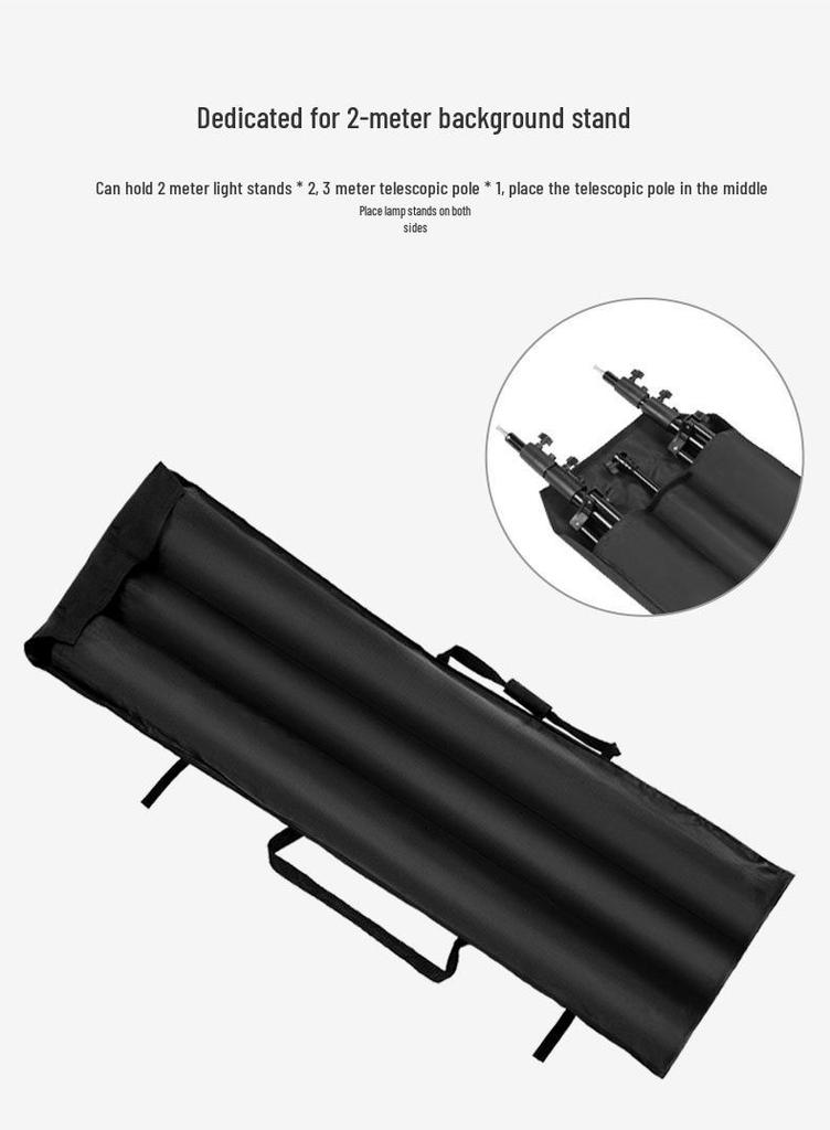 Borsa per Supporto Luce Fotografica e Ombrello in Tessuto Spesso con Supporto Sfondo Portatile da 2M