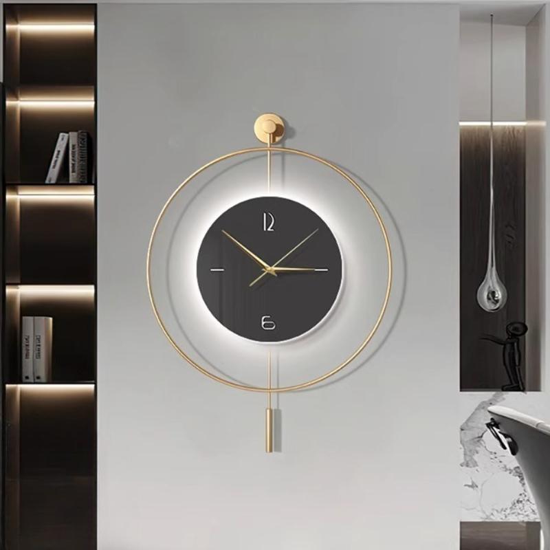 Slient Wall Clock Modern Large LED Wall Clocks Minimalist Creative Dining Room Clocks Living Room Art Aesthetic Decoration
