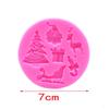 Xmas Christmas Snowman Deer Tree Silicone Mold Kitchen Baking Navidad Chocolate Candy Clay Making Cake Decoration Accessories