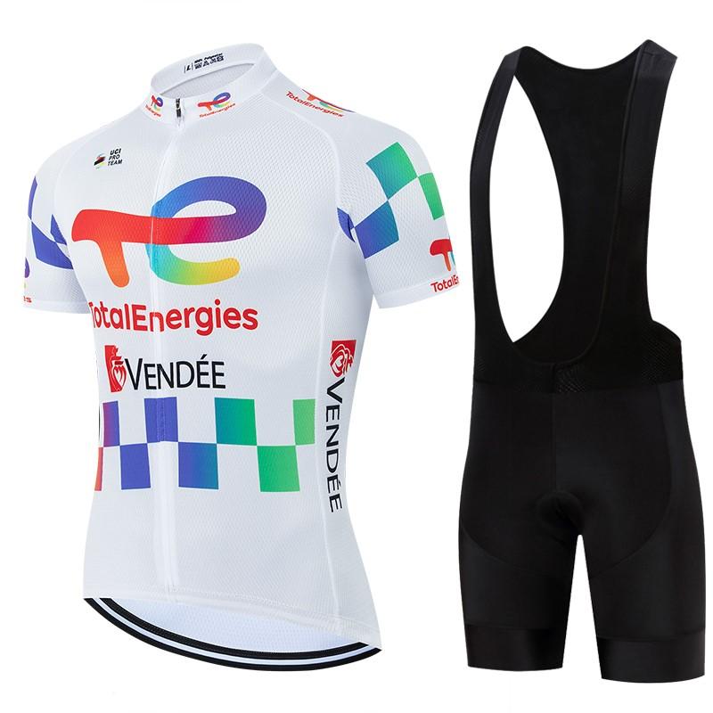 2026 New Total Energies Team Cycling Jersey Set Breathable Mtb Maillot Ciclismo Hombre Summer Outdoor Sports Bicycle Clothing