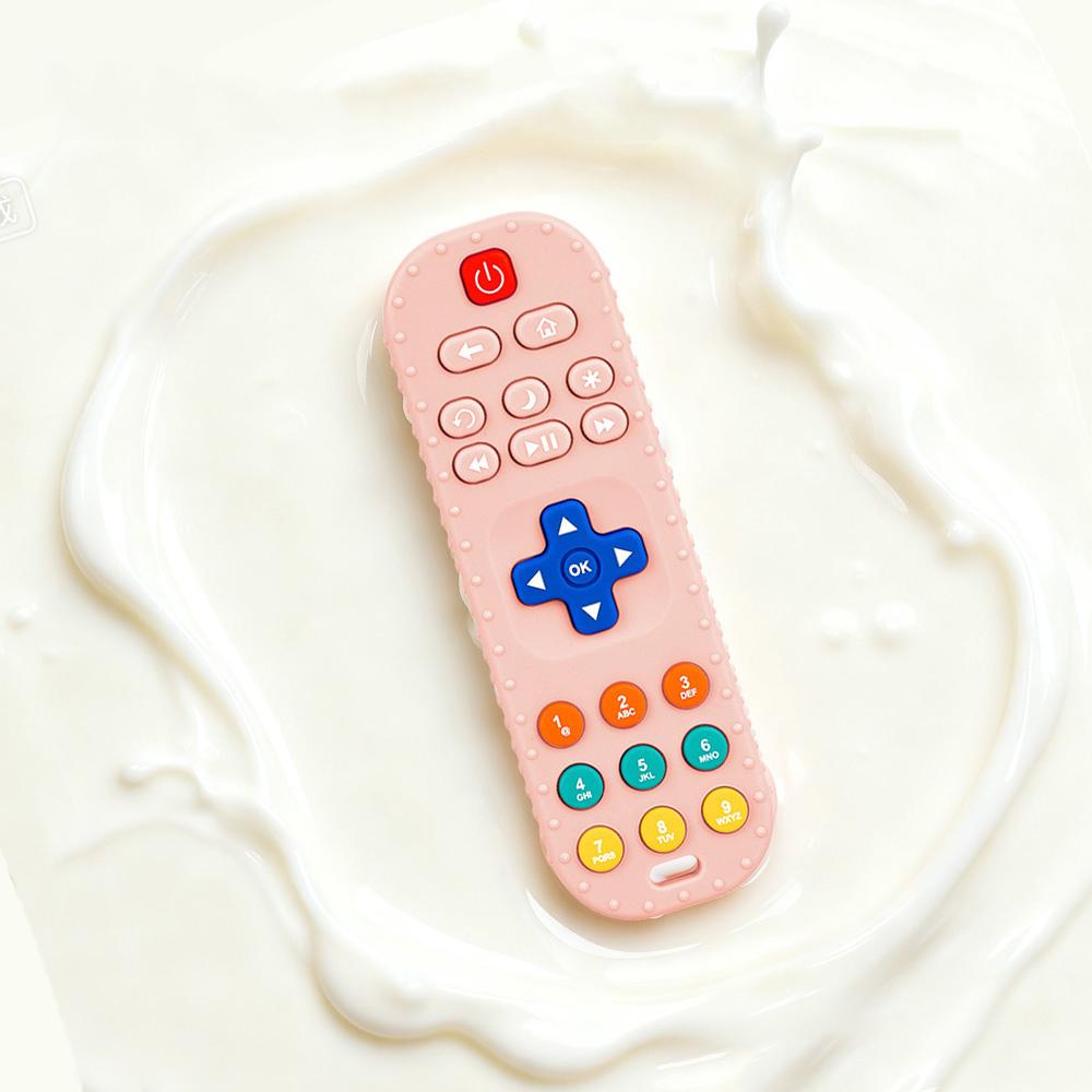 Non-Toxic Simulated Remote Control Teether Baby Pacifier Anti-Thumb-Sucking Soothing Toy For Chewing And Stress Relief