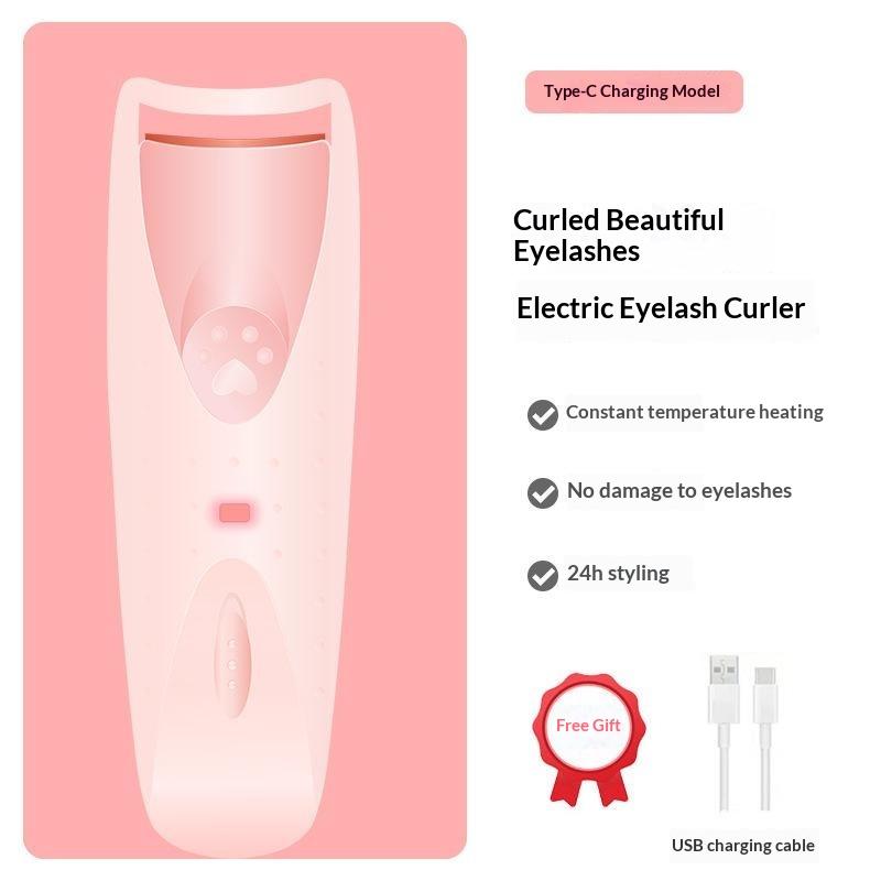 Electric Heated Eyelash Curler Beginner Friendly Long Lasting Fast Heating Lash Clip for Women Makeup
