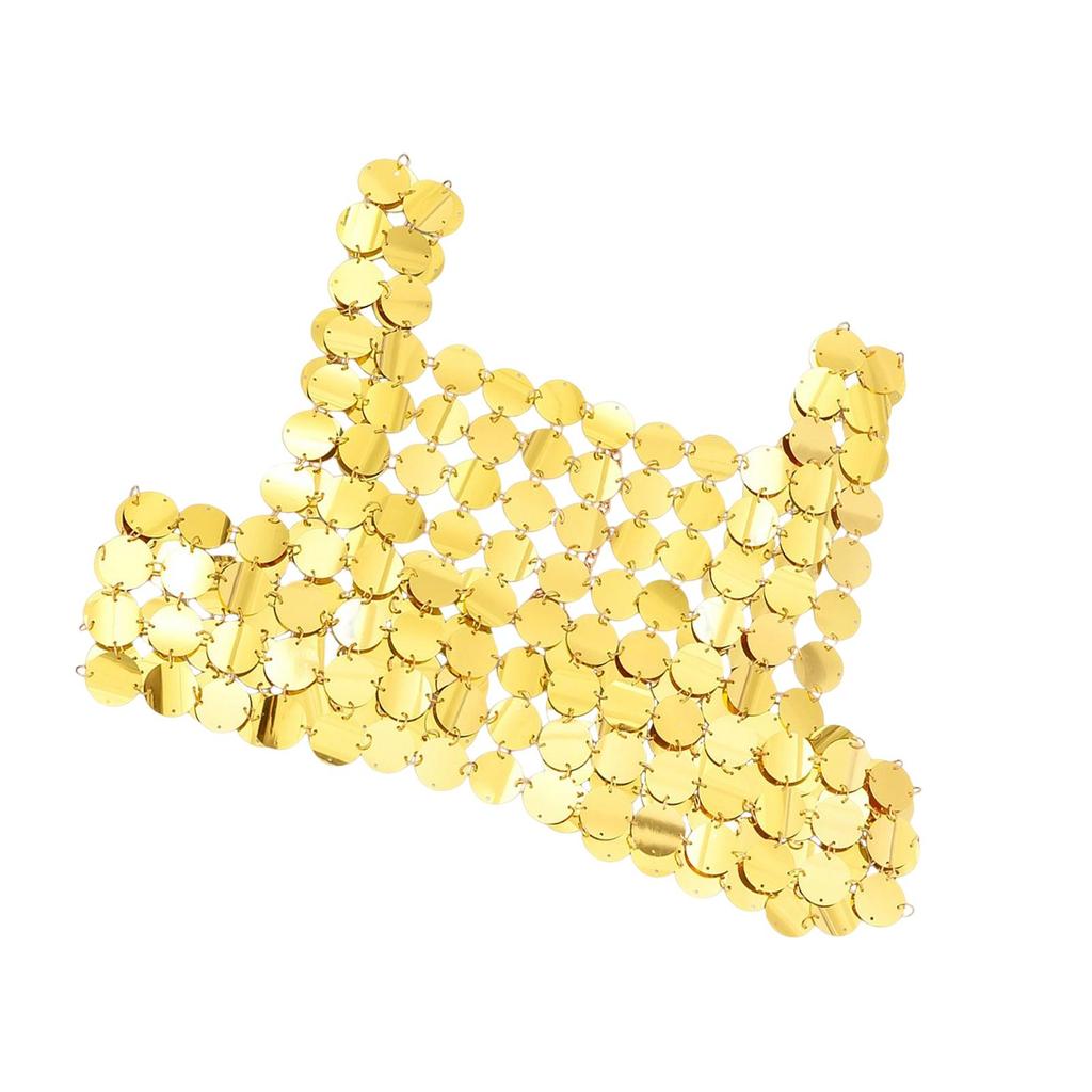 Fashion Sequin Tops Body Jewelry Sparkly Rave Outfit Costume Accessories Hollow Out Backless Girls