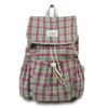 Women's Lightweight Backpack Travel Drawstring Plaid Backpack Student Class Commuter Schoolbag