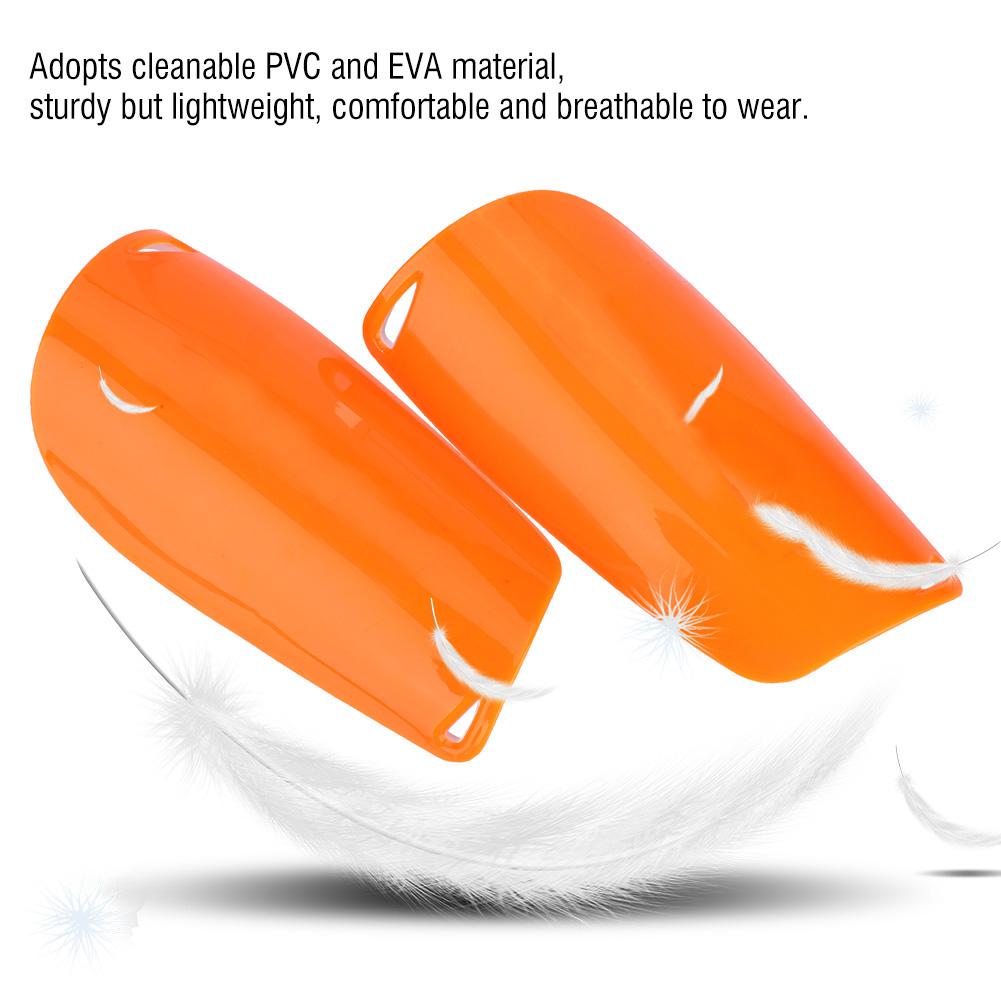 1 Pair Adult Child Football Sports Shinguards Soccer Ball Shin Guards Legs Protector Orange S