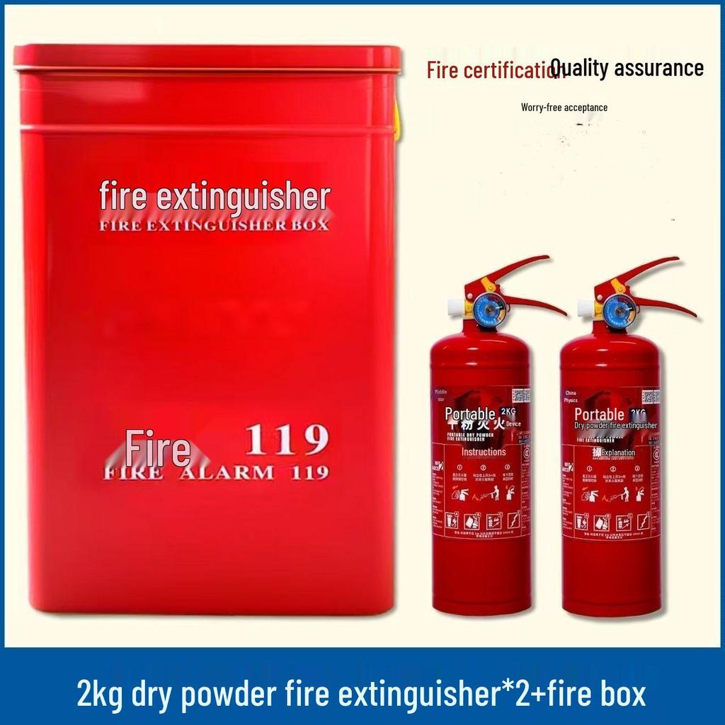 4kg Portable Fire Extinguisher Set - 2-Pack for Schools and Factories
