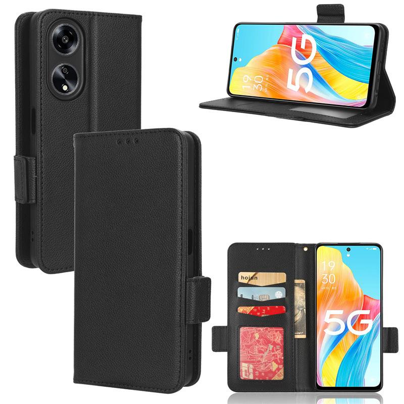 Compatible with OPPO A98, F23, A1 5G Leather Case with Card Slot and Flip Wallet Design