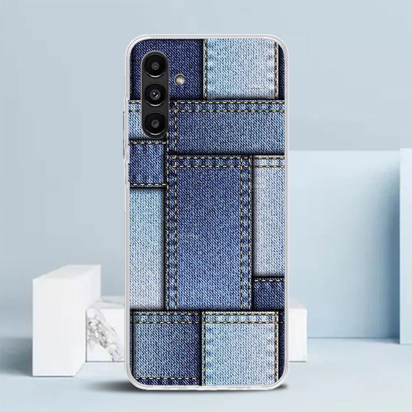 Jeans Cowboy Denim Printed Phone Case For Samsung Galaxy A17 A37 A57 A16 A15 A14 A13 A56 A55 A54 A53 A36 A35 A34 A33 A26 A25 A24