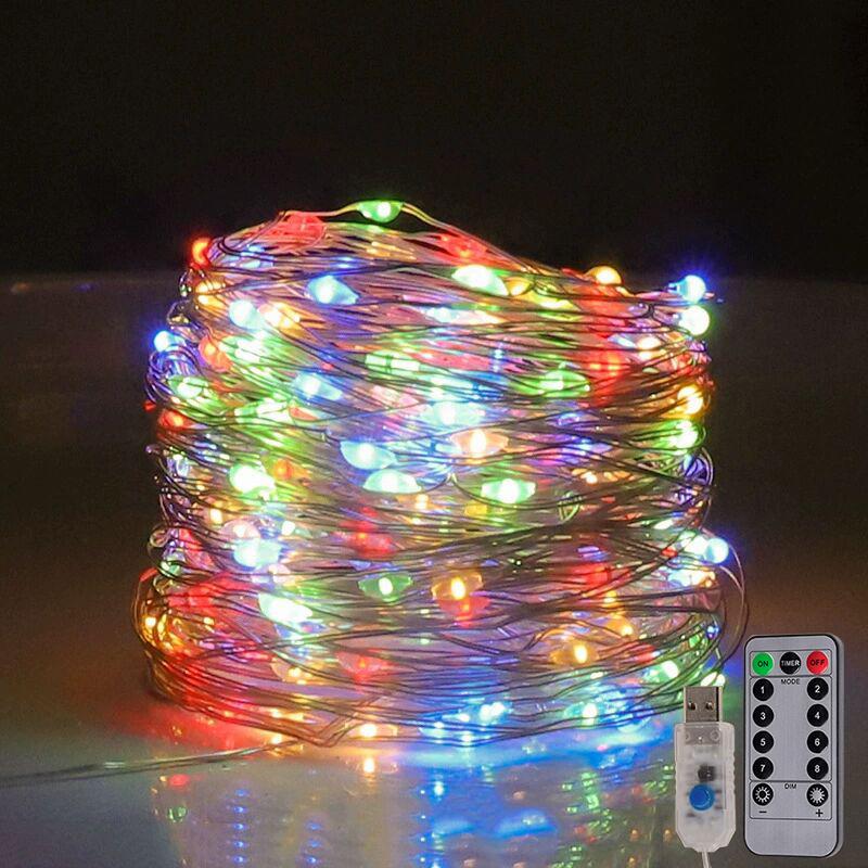 LED Fairy Lights Garland USB Plug Remote Control Garland Party Light Christmas Ornaments Wedding Living Room New Year's Decor