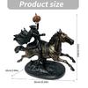 Halloween Headless Horseman Figurine Display Statue for Living Room Shelf Study Placement with Dark Fantasy Look and Textured Finish for Home