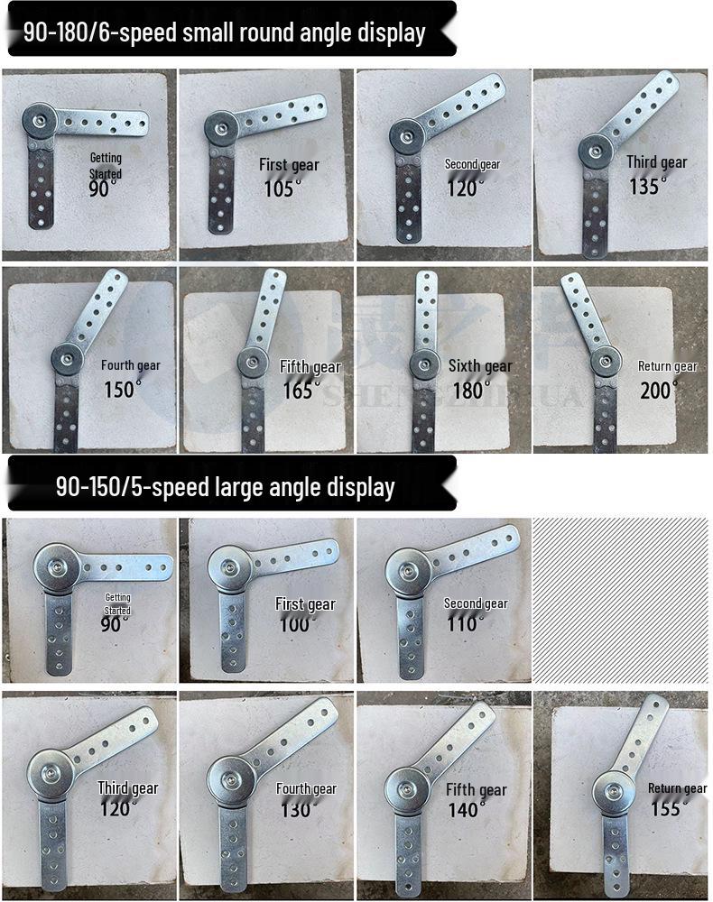 Multi-Position Adjustable Headrest and Armrest Hinge for Sofas