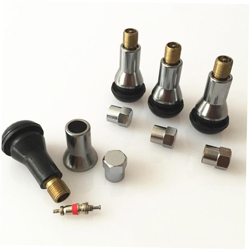 Sett med 12 Tr413ac Dekorative Hvite Ventilknotter Tpms Dekkventiler Ventilknotter