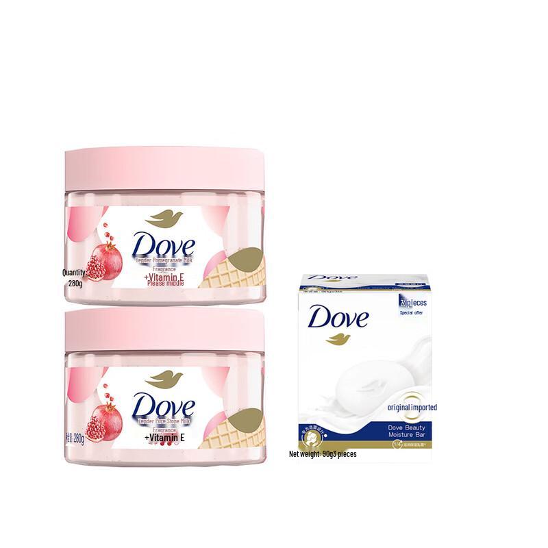 

Dove Pomegranate Milk Exfoliating Scrub & Bar Soap Set