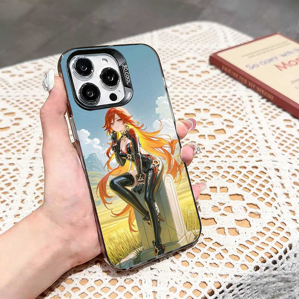 COOL Marveka Genshin Impact   Phone Case For iPhone 17,16,15,14,13,12,11 Plus,Pro Max,XS,Colored Silver Phone Case