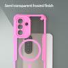 For Samsung Galaxy S26 Magnetic Case Dual Color Line Leather Coated PC + TPU Phone Cover