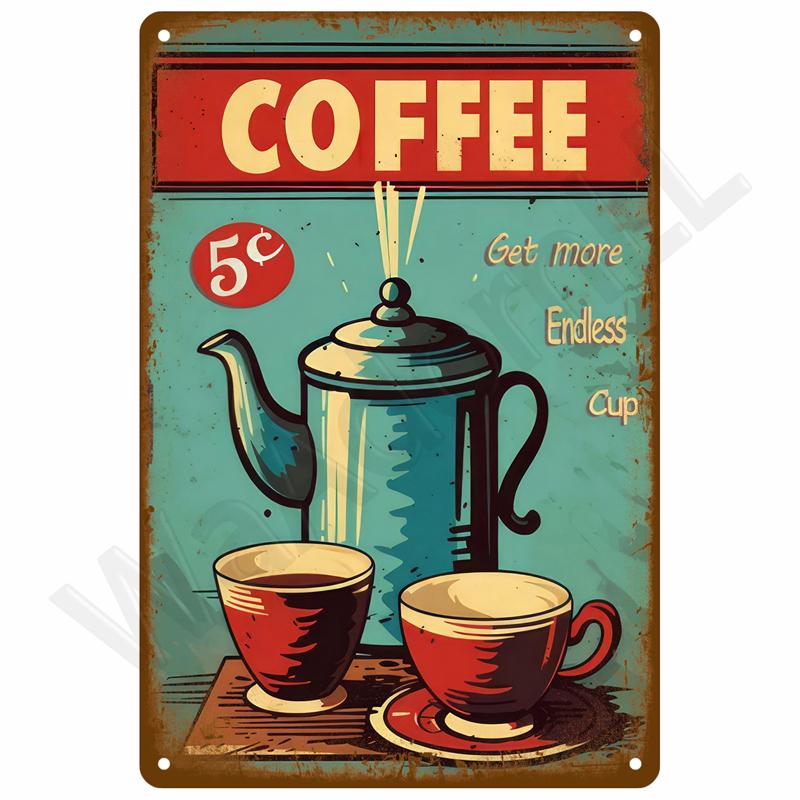Vintage Kamerdecoratie Huisdecoratie Artikelen Tinnen Borden Esthetisch Mannenslaapkamer Metalen Borden Retro Metalen Plaat Posters Muurkunst Muurschildering