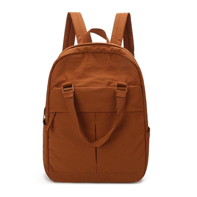 Men Solid Color Backpack Women's Large Capacity Lightweight Backpack Student Travel Bag
