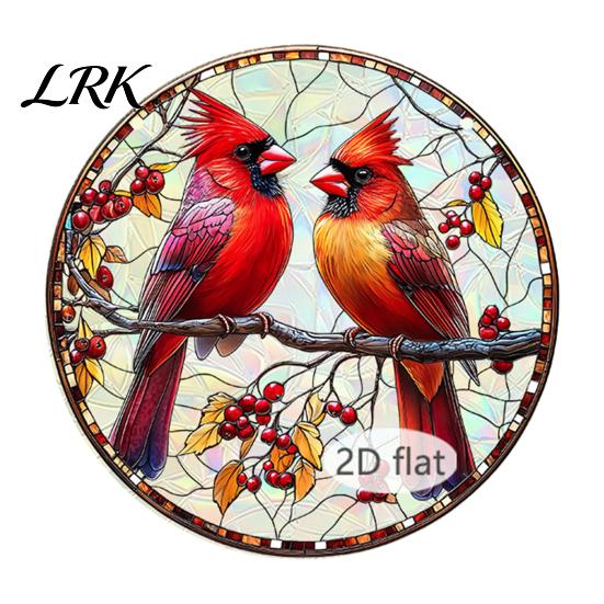 Decorative Chains for Hanging Ornaments Christmas Acrylic Window Decor, 2D Holographic Stained Glass Art Indoor Festive Atmosphere Decor Ornament with