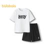 Balabala Boys' Casual Short Sleeve Set