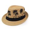 Golexury Summer Sun Straw Hats Men Coconut Tree Women Outdoor Breathable Tropical  Holiday Beach Jazz Top Fedora Hat Panama Cap