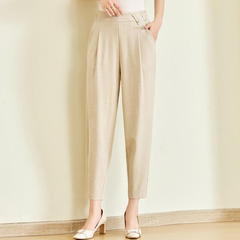 Jianhu Mid-Aged Women s Summer Casual Capris 2XL